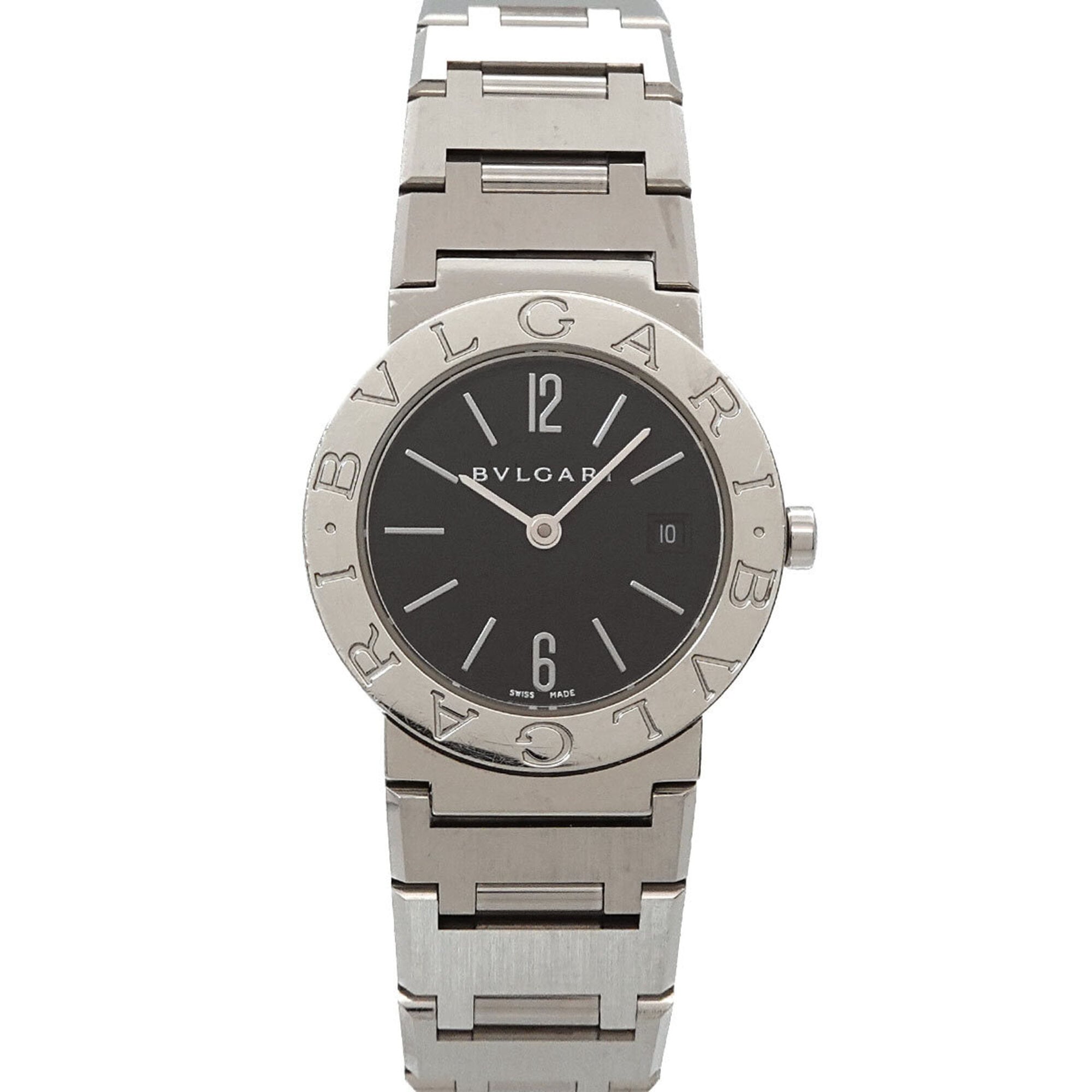 BVLGARI BB26SSD Women's Watch Date Black Quartz — Very Good