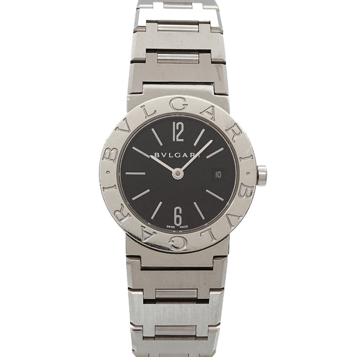 BVLGARI BB26SSD Women's Watch Date Black Quartz — Very Good