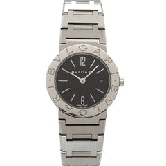 BVLGARI BB26SSD Women's Watch Date Black Quartz — Very Good