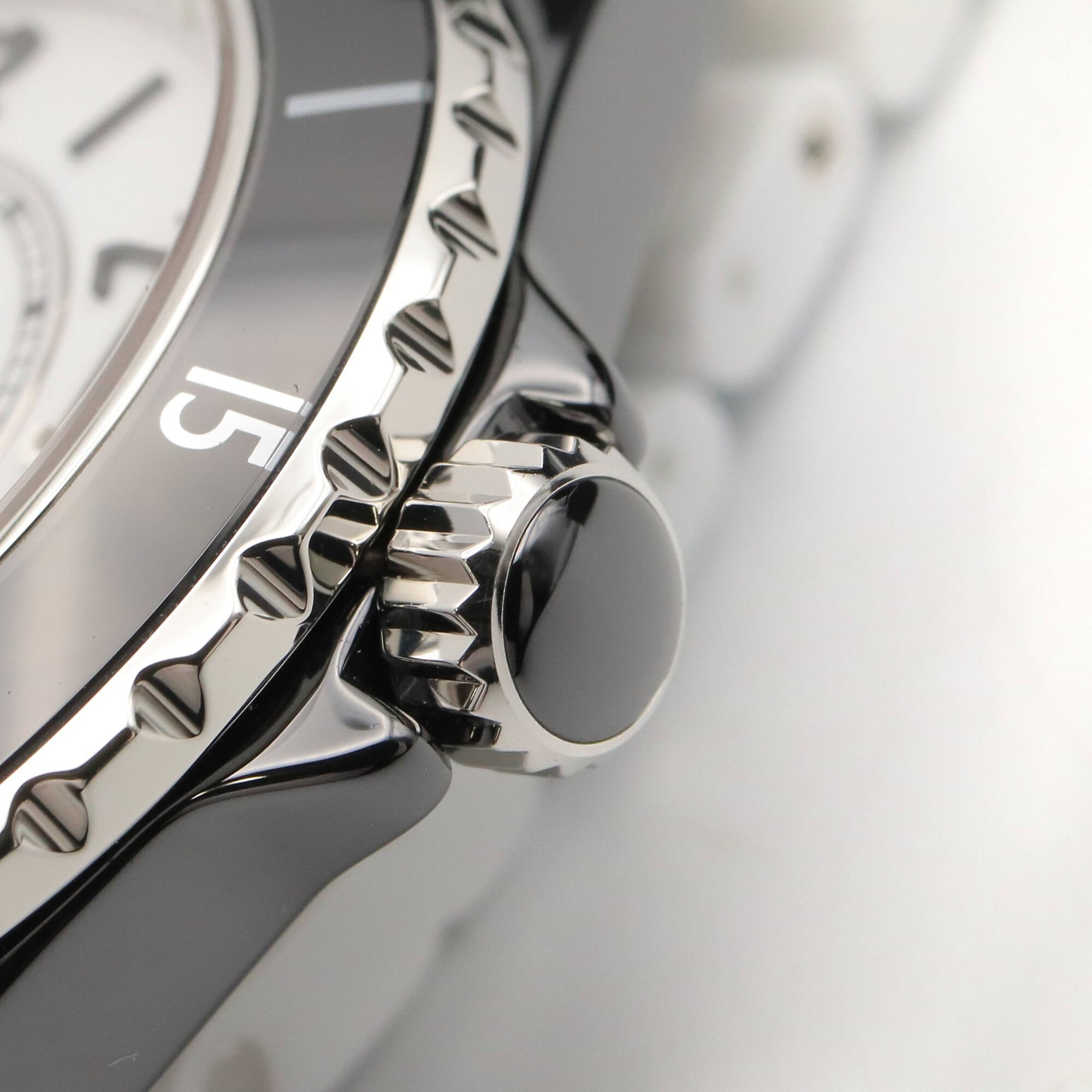Chanel J12 Paradox Caliber 12.1 Watch, Ceramic, Men's, White/Black, H6515 — Very Good
