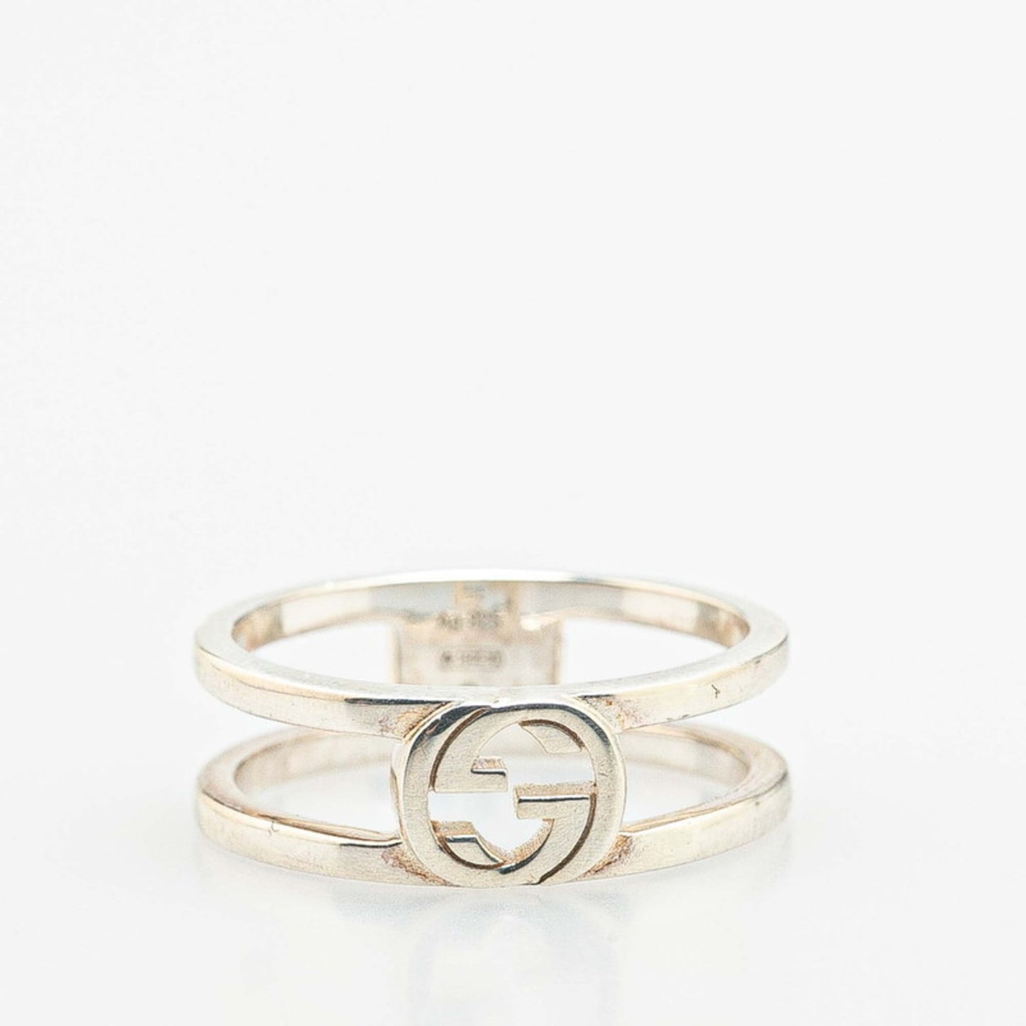Gucci Interlocking G Open Band Ring #9 SV925 Silver Women's GUCCI