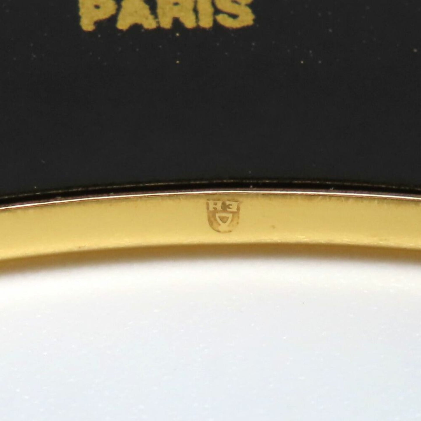 Hermes GM enamel bracelet in green gold and enamel. women's bracelet.