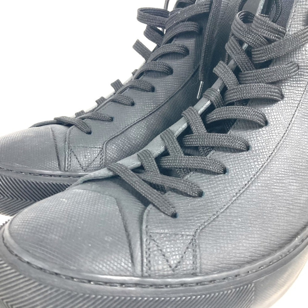 LOUIS VUITTON Rainbow Logo High-Top Sneakers with Laces, Men's Leather, Black