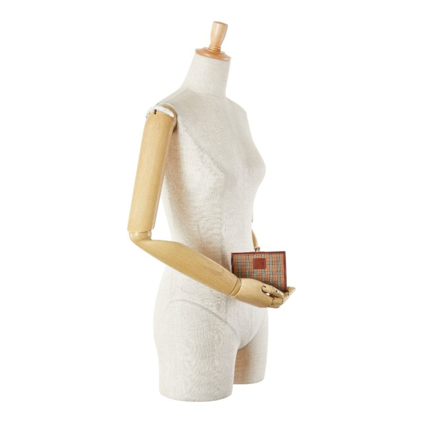 Burberry Nova Check Bifold Wallet Brown Canvas and Leather Women's BURBERRY