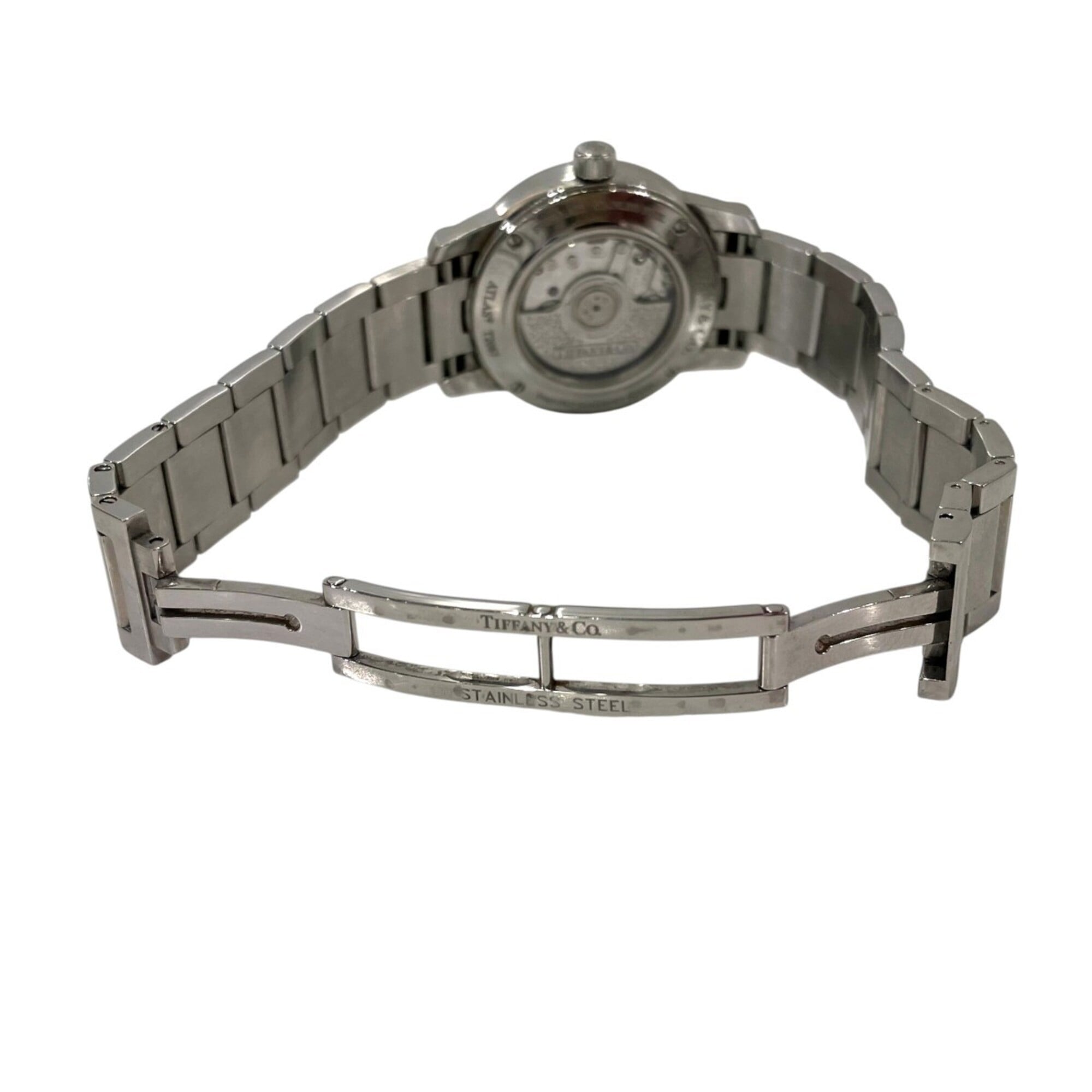 Tiffany & Co. Atlas Dome Watch, Total Weight 64g, Stainless Steel, Automatic Movement, Silver Dial, Z1830.68.10A21A00A — Good