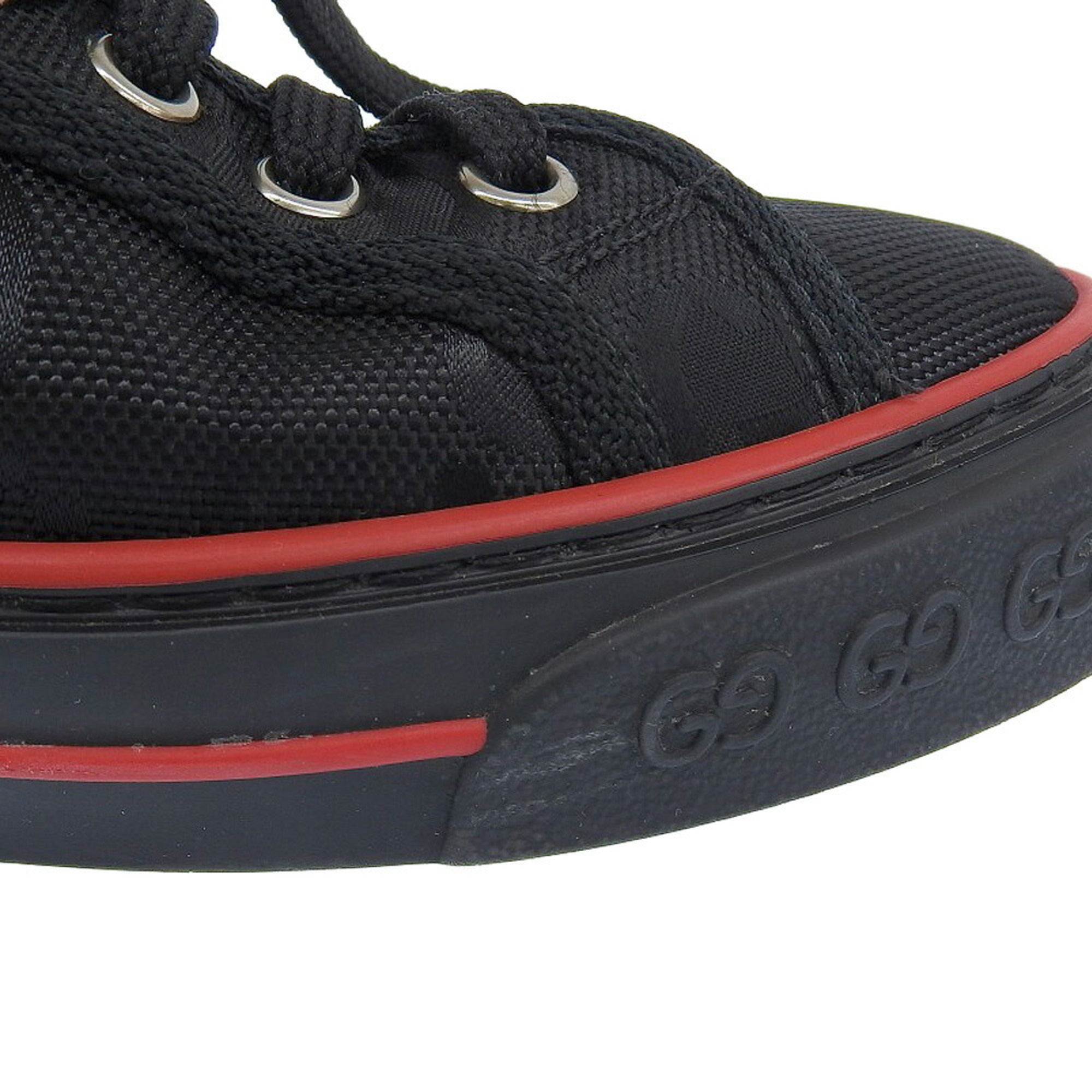 GUCCI Shelly Line GG Canvas Tennis 1977 Off the Grid Shoes Black 6 629242 H9H70 1072 Men's