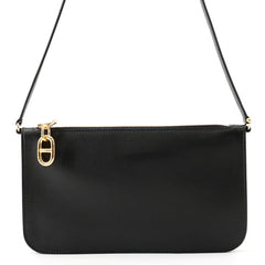 Hermes Shoulder Wallet Zip En Go To Chaine d'Ancre Black Evergrain K Stamp Handbag Pouch HERMES — Like New