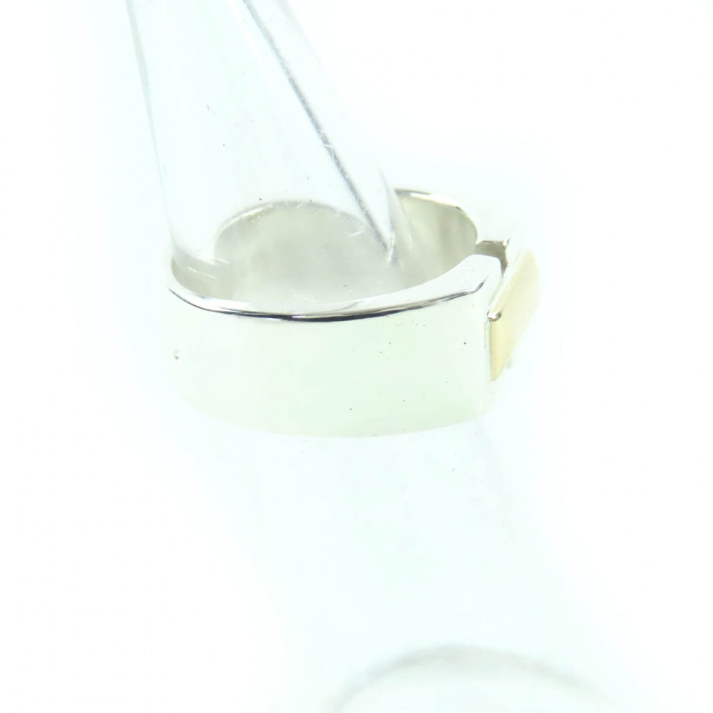 HERMES Vintage Bucket Ring, 925 Sterling Silver and 18K Gold, Size 50 (Japanese size equivalent), Weight: 7.58g, Women's — Like New