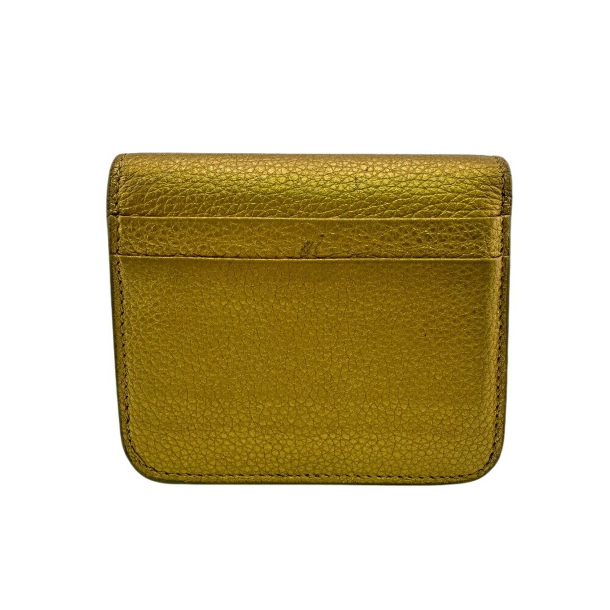 BALENCIAGA Everyday Compact Wallet, Bi-fold Gold, Unisex