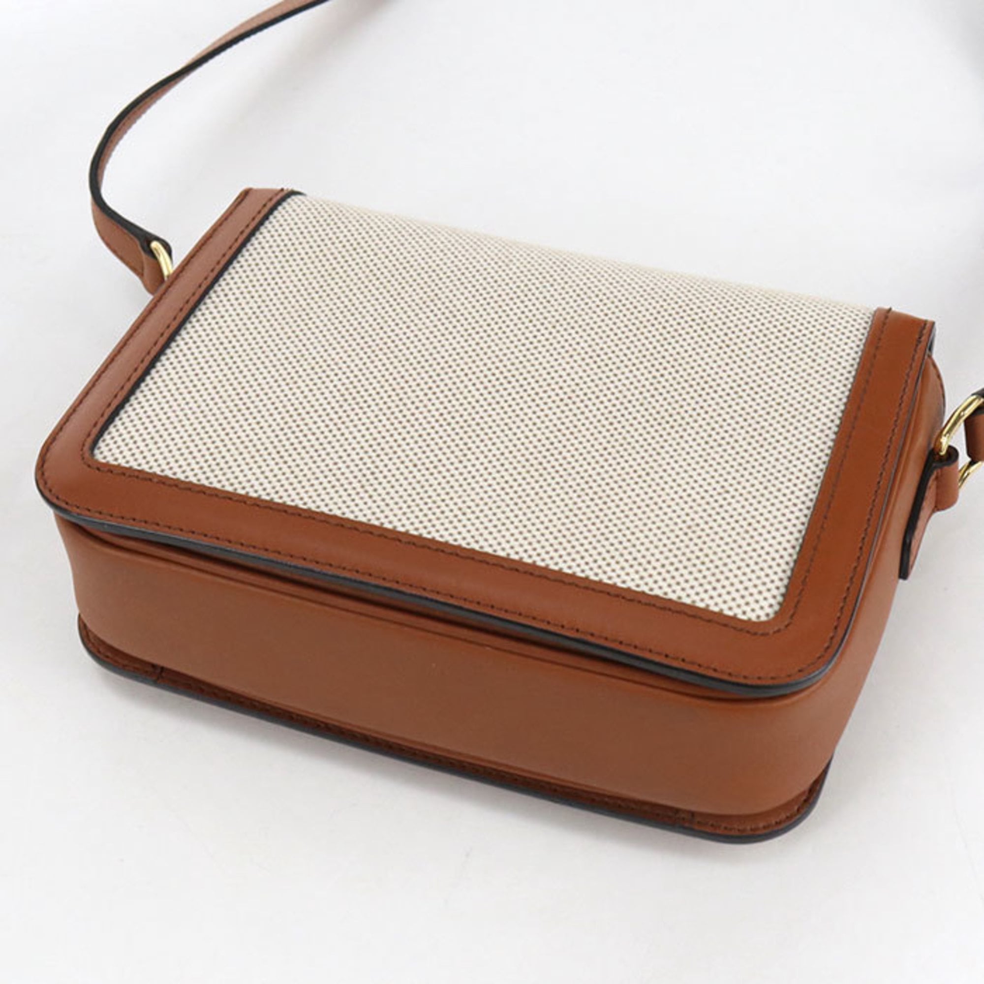 CELINE Classic Triomphe Crossbody Shoulder Bag, Women's, Beige — Like New