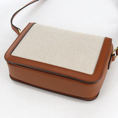 CELINE Classic Triomphe Crossbody Shoulder Bag, Women's, Beige — Like New