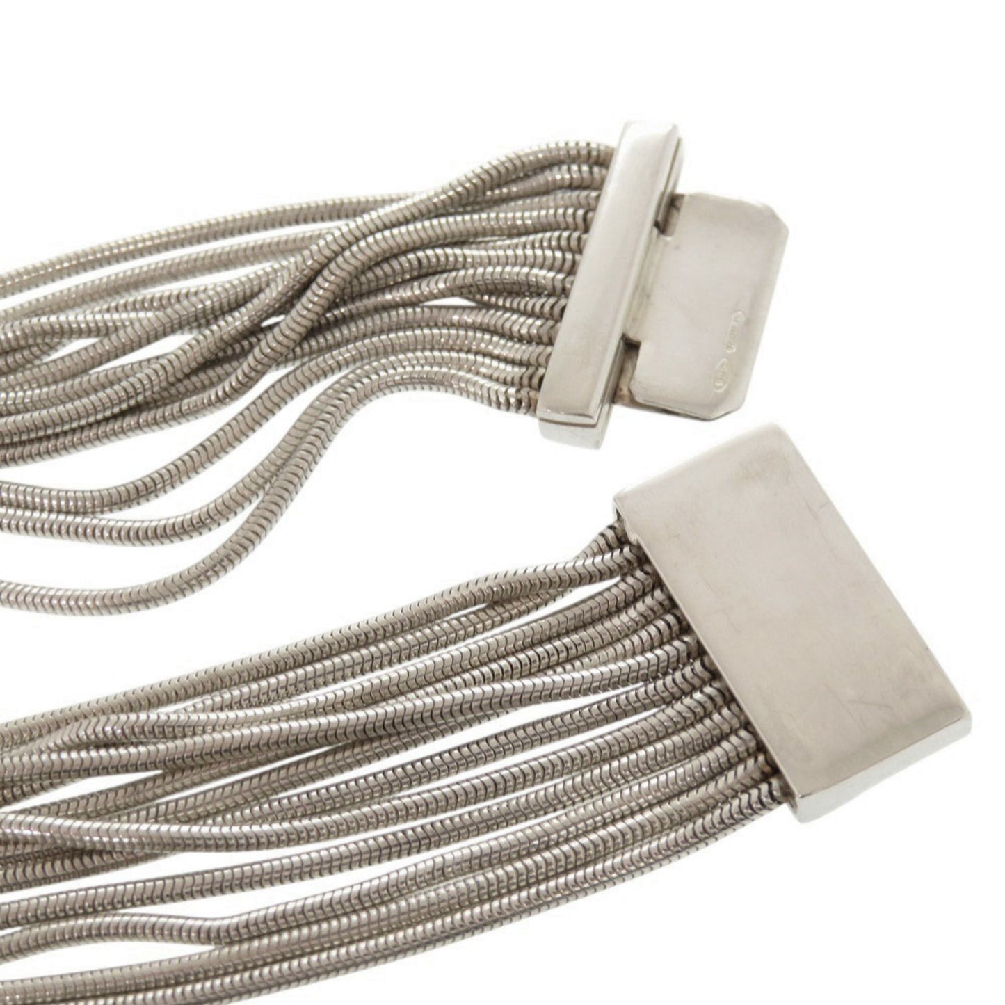 Gucci Vintage 12-Strand Snake Chain Sterling Silver Bracelet 0521 GUCCI