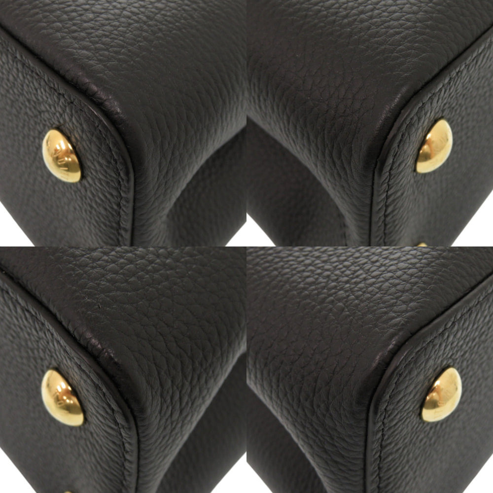 Like New Louis Vuitton Capucines MM M59073 IC Taurillon Leather Shearling Black Handbag LV 0237LOUIS VUITTON — Like New