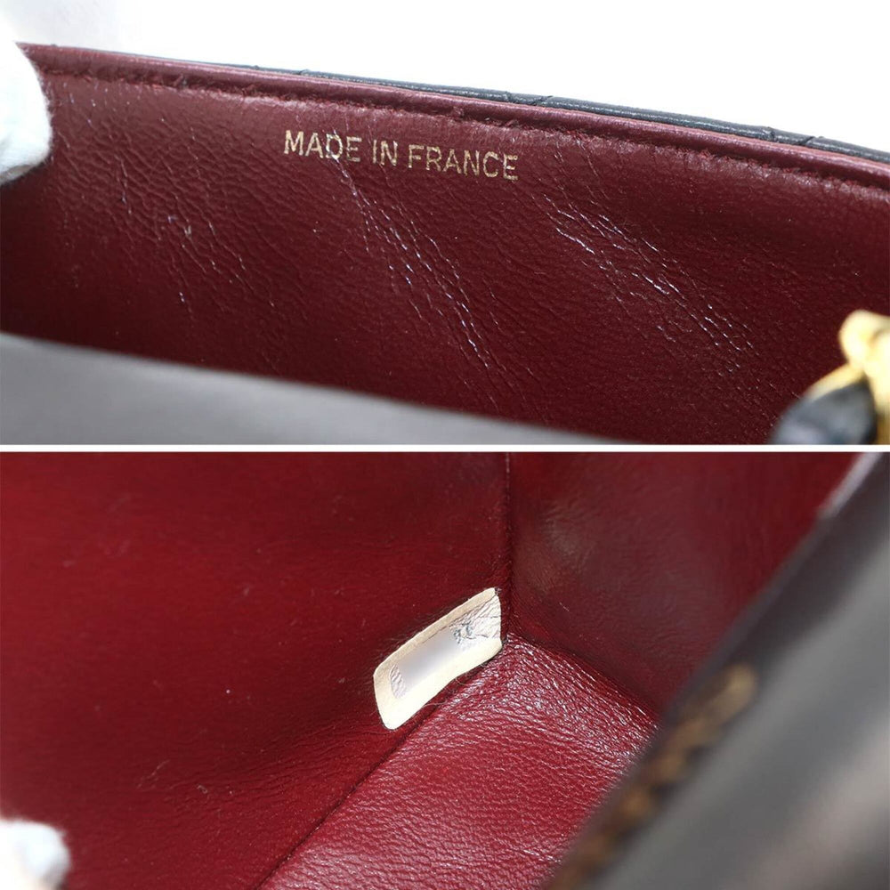 Chanel Mini Matelasse Chain Shoulder Handbag, Lambskin, Black, A01115, Gold Hardware — Like New