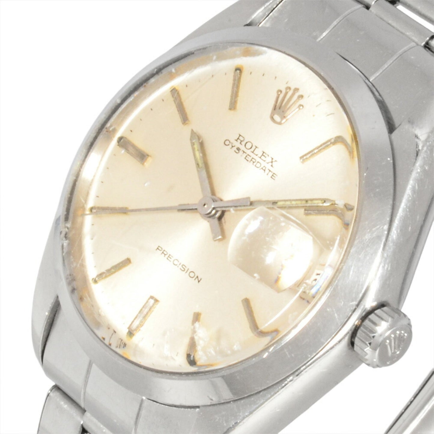 Rolex ROLEX 6694 Oysterdate Precision 22***** (circa 1967) Hand-wound Silver Dial Women's Watch