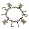 Celine Men's and Women's Triomphe Charm Bracelet in Silver