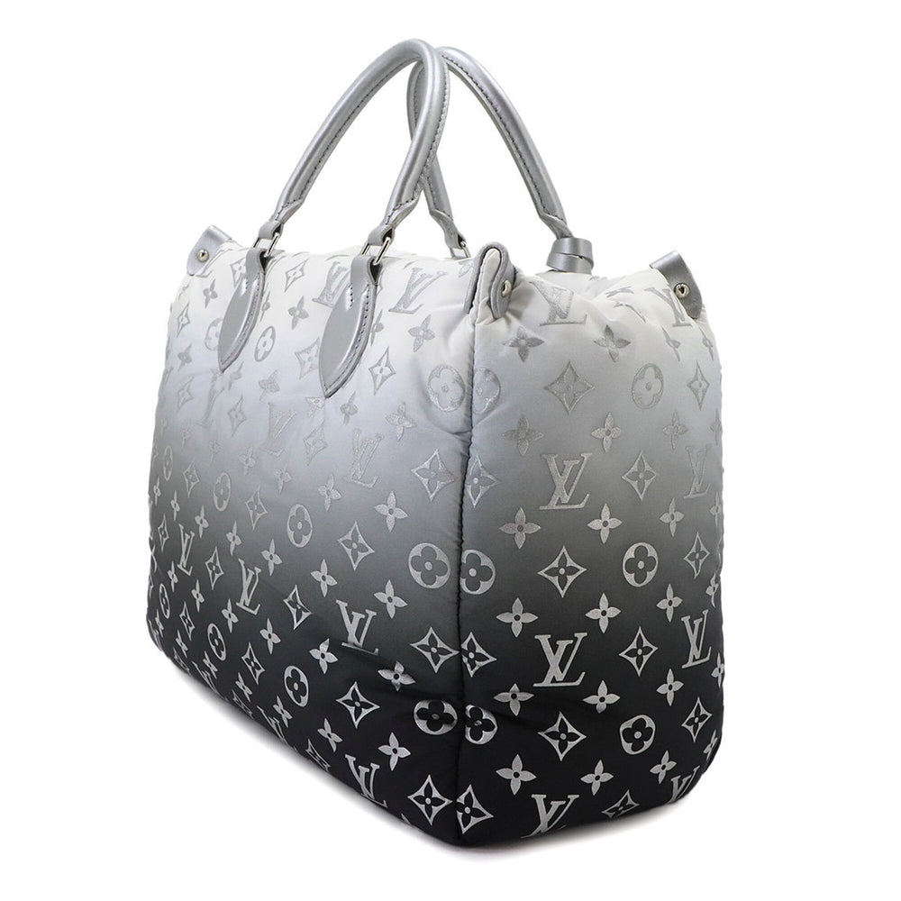 Louis Vuitton Onthego MM LV SKI 2-way Tote Shoulder Handbag Monogram Nylon Frost M11847 RFID — Like New