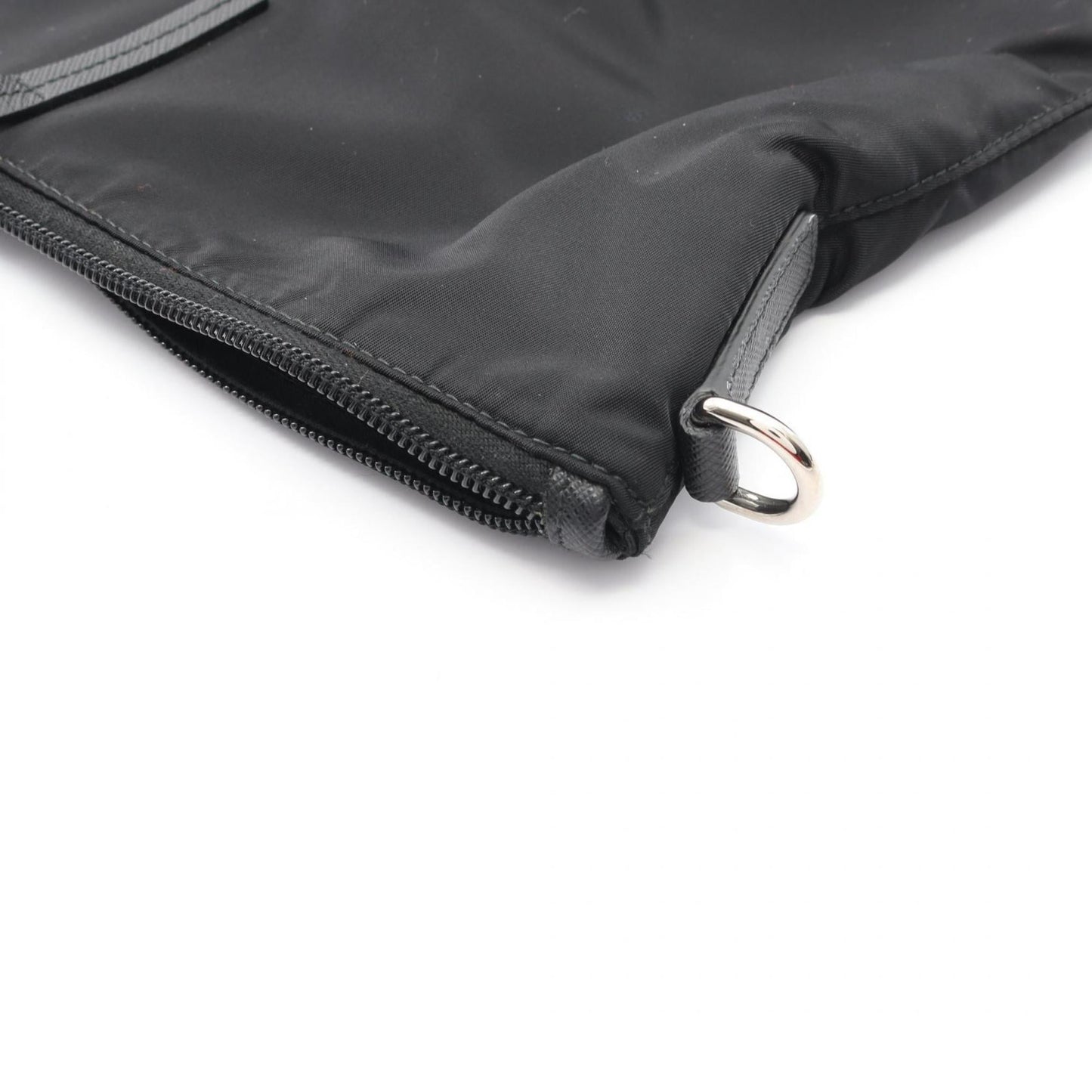 Prada TESSUTO Tote Bag in Nylon and Saffiano Leather, Black, Women's, 1BG189