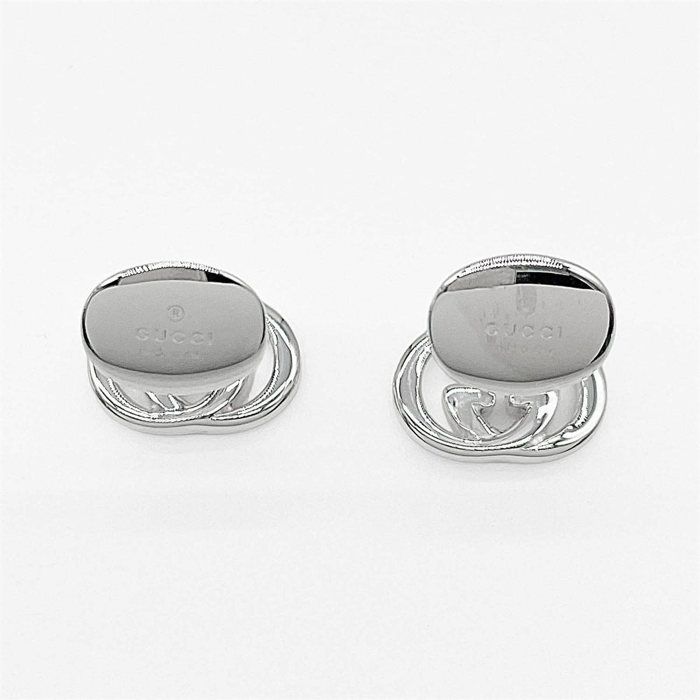 GUCCI Interlocking Cufflinks with Logo, SV925, Men's — Like New