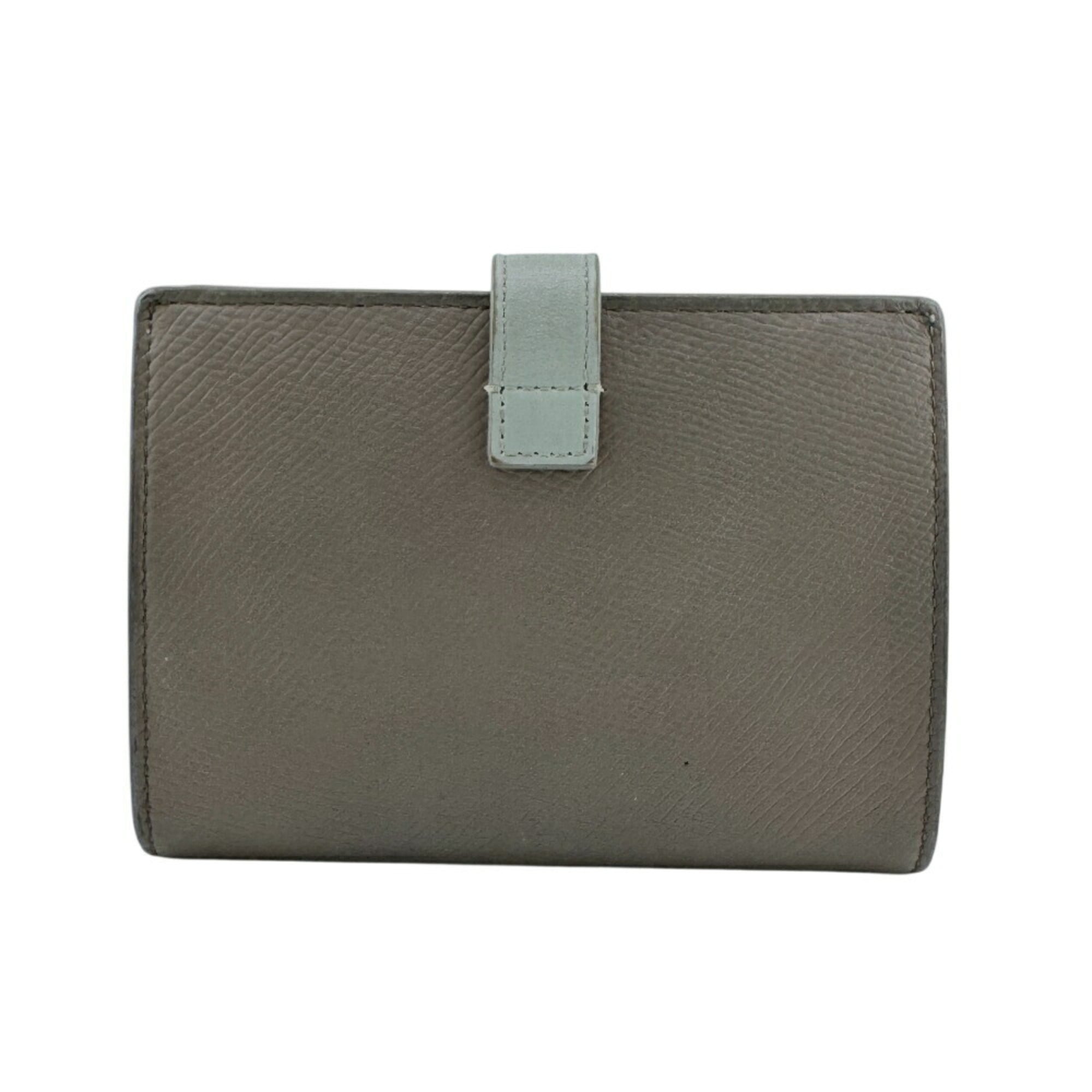 CELINE Medium Strap Wallet, Compact Bifold Beige, Women's