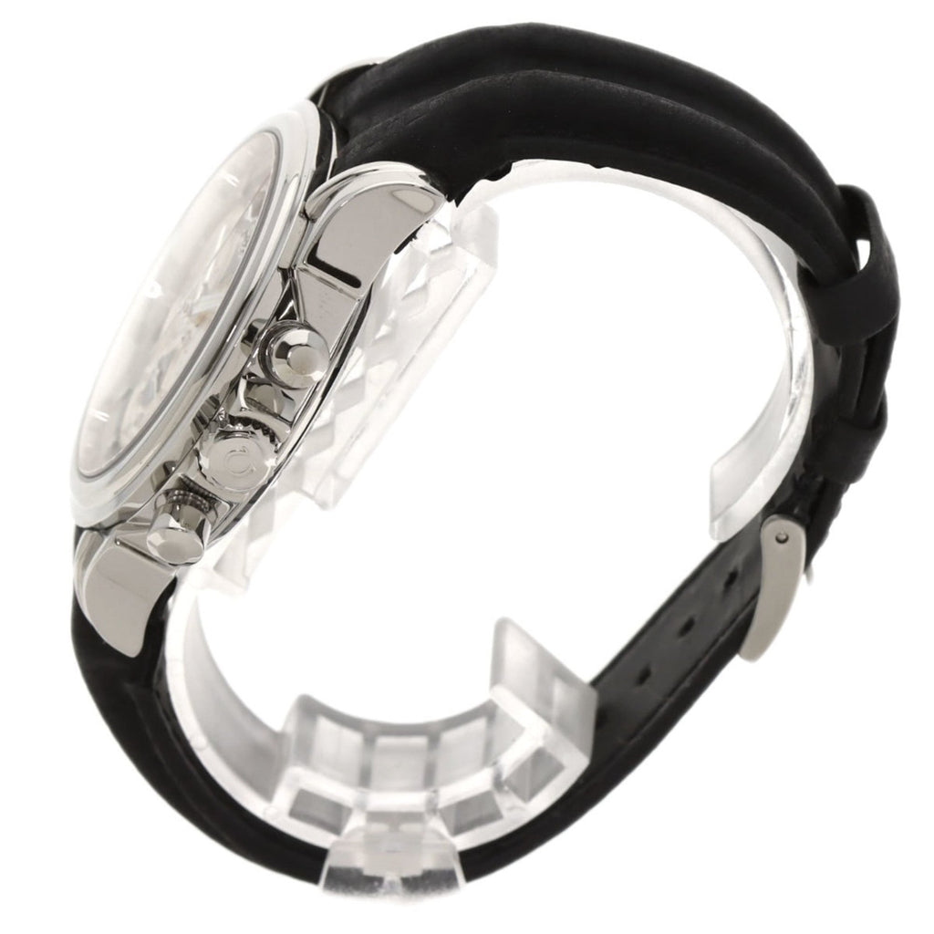 Omega De Ville Chronoscope Co-Axial Date Watch, Stainless Steel and Leather, Men's, 20230410