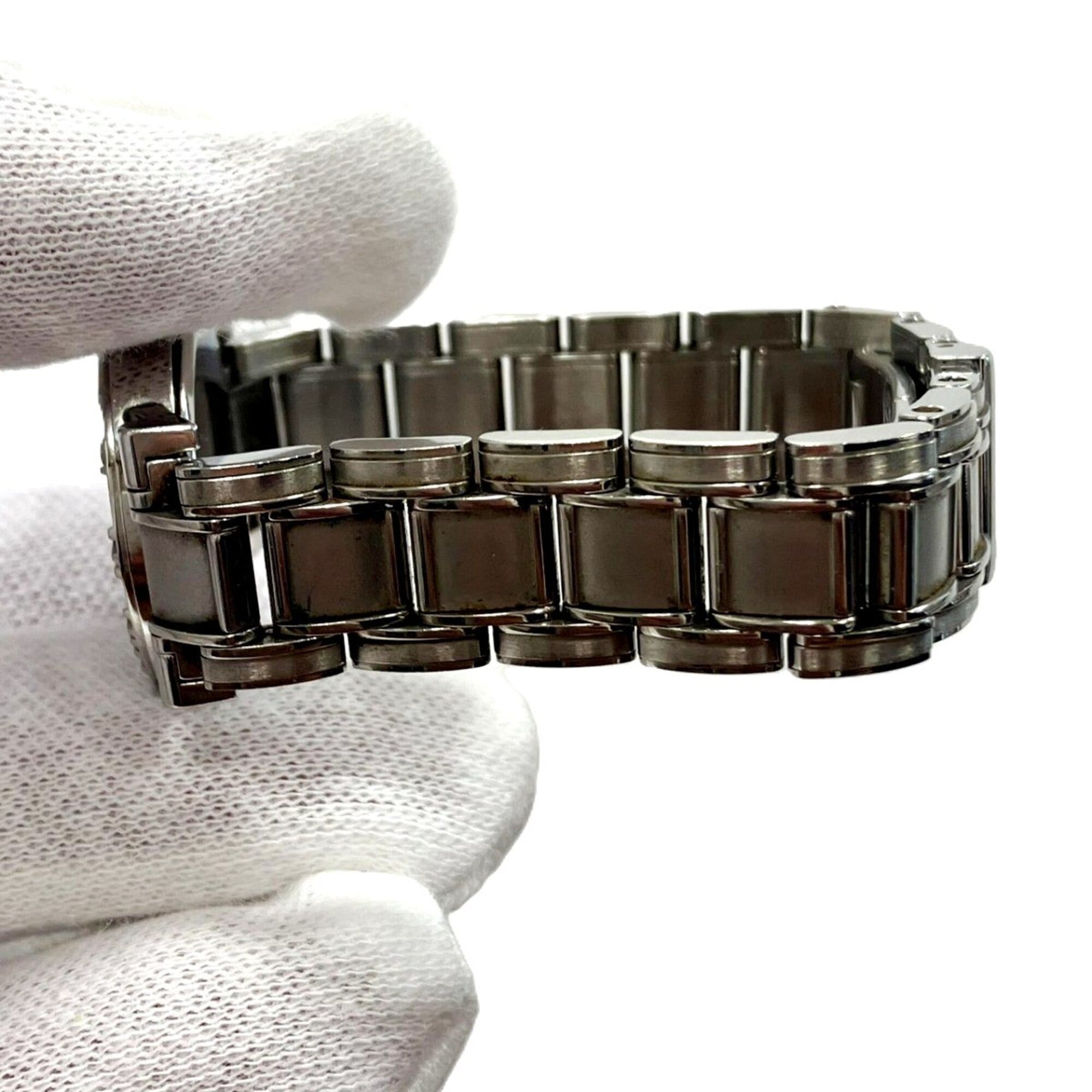 Tiffany & Co. Atlas watch, total weight 51.2g, stainless steel, quartz movement, black dial — Good