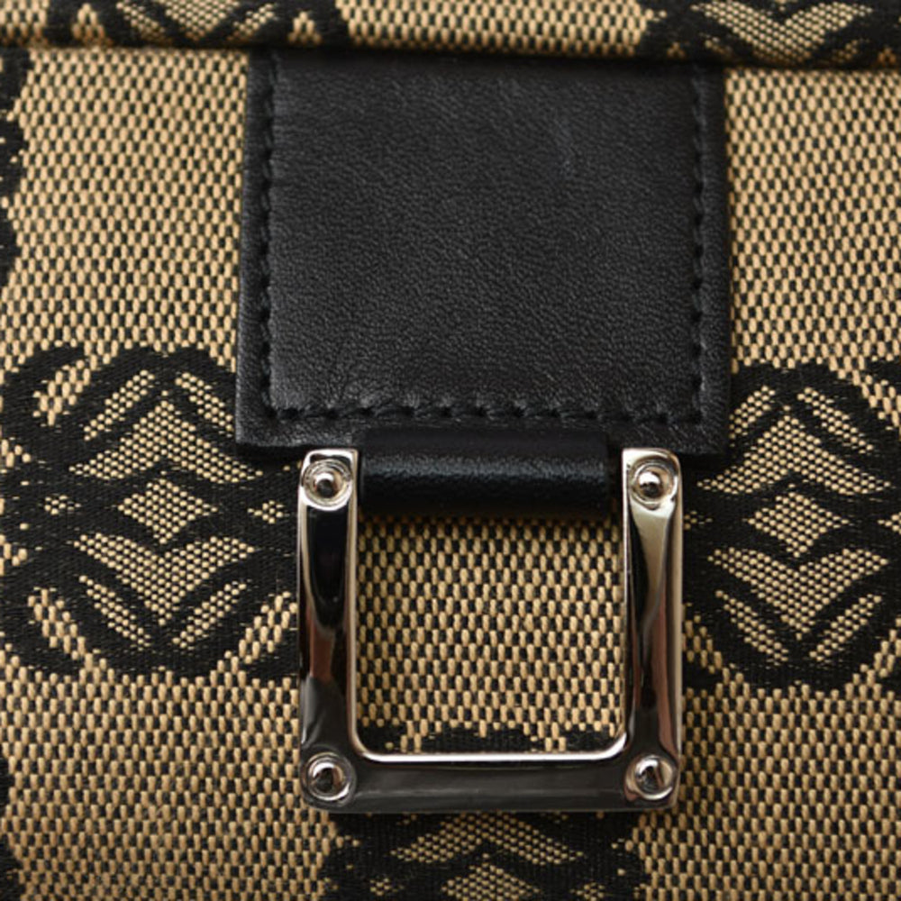 Loewe pouch, canvas Anagram design, beige, black — Like New