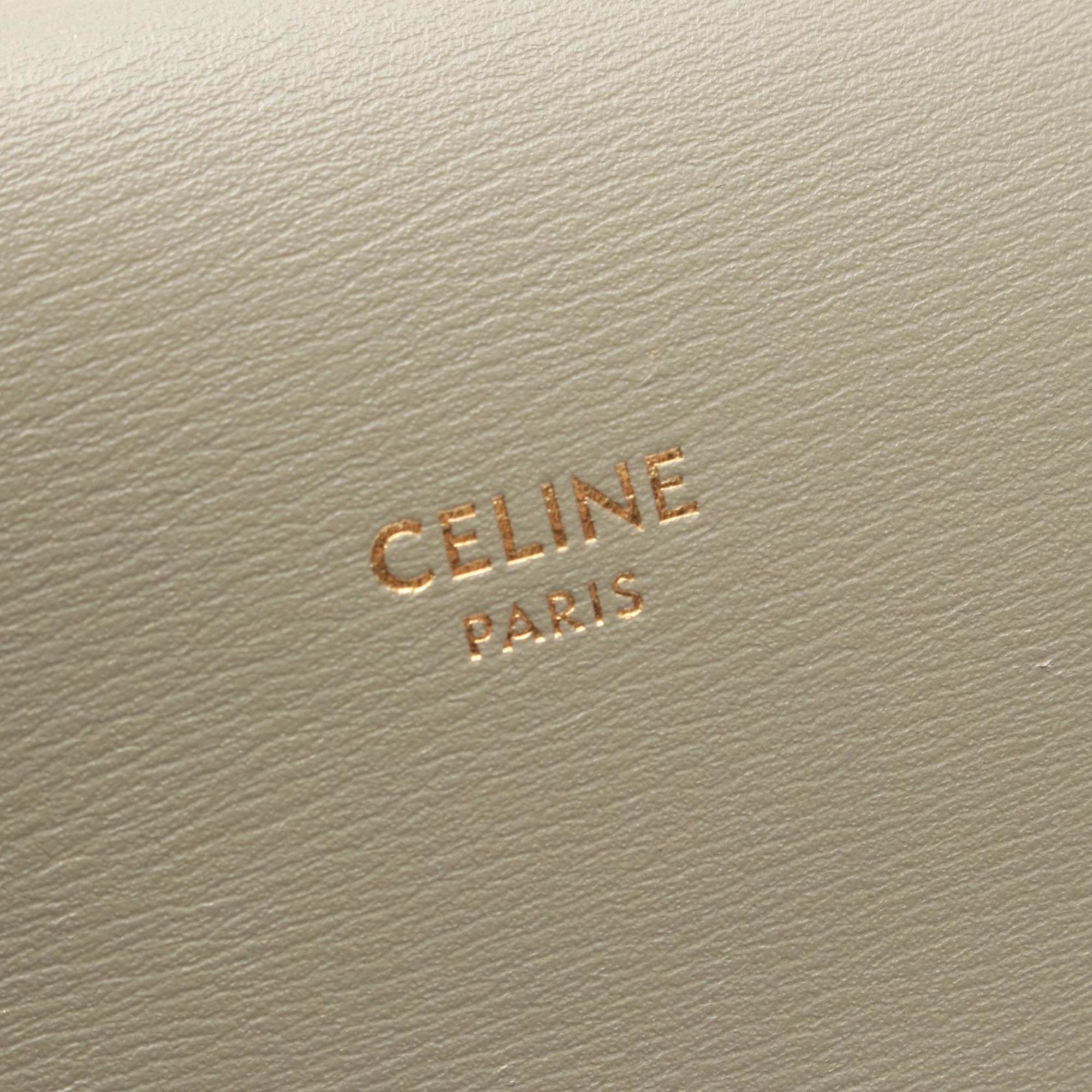 Celine Phone Pouch Shoulder Bag, Leather, Women's, Green