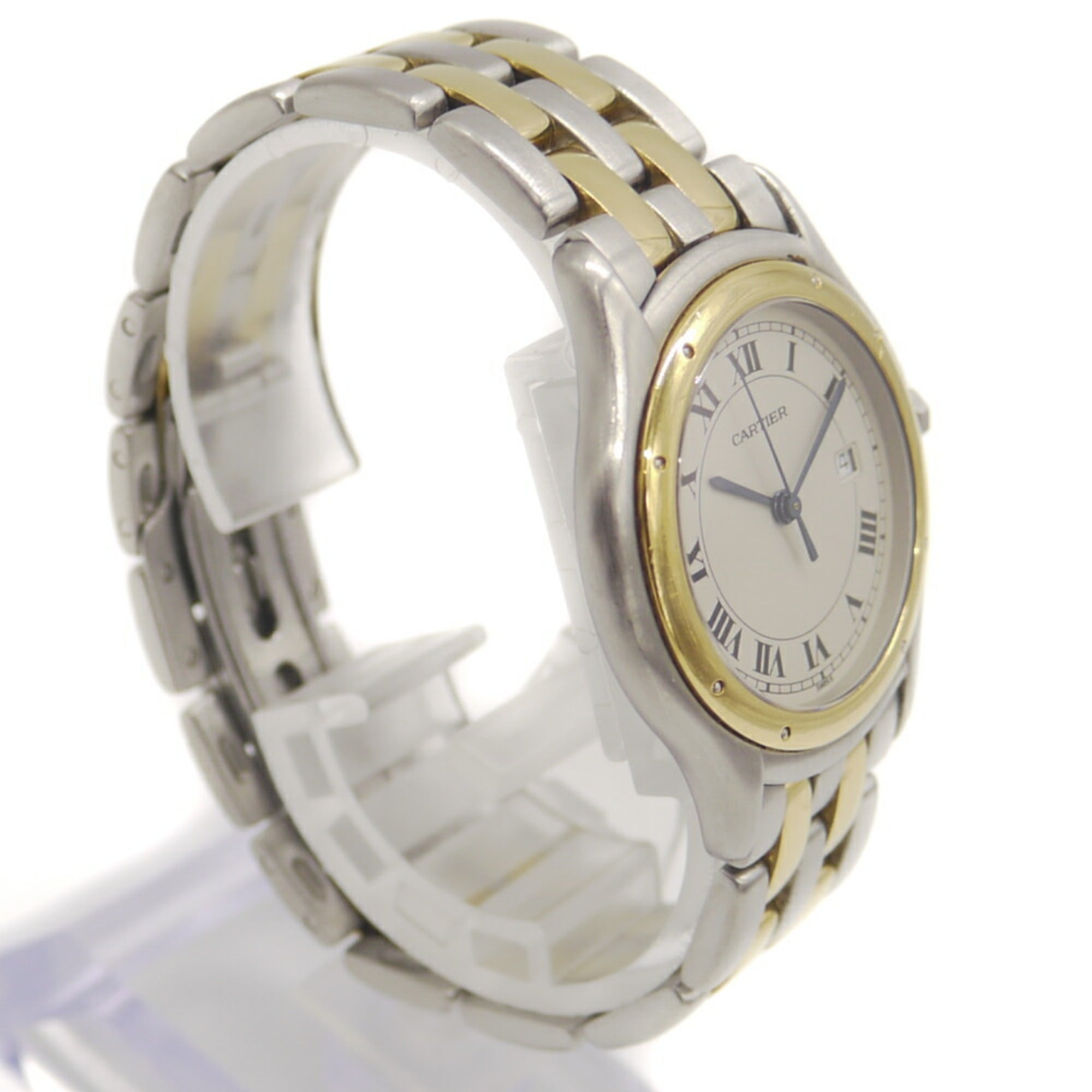 Cartier Panthère Cougar LM Quartz W35006B6 Ivory Dial Watch SS/YG — Good