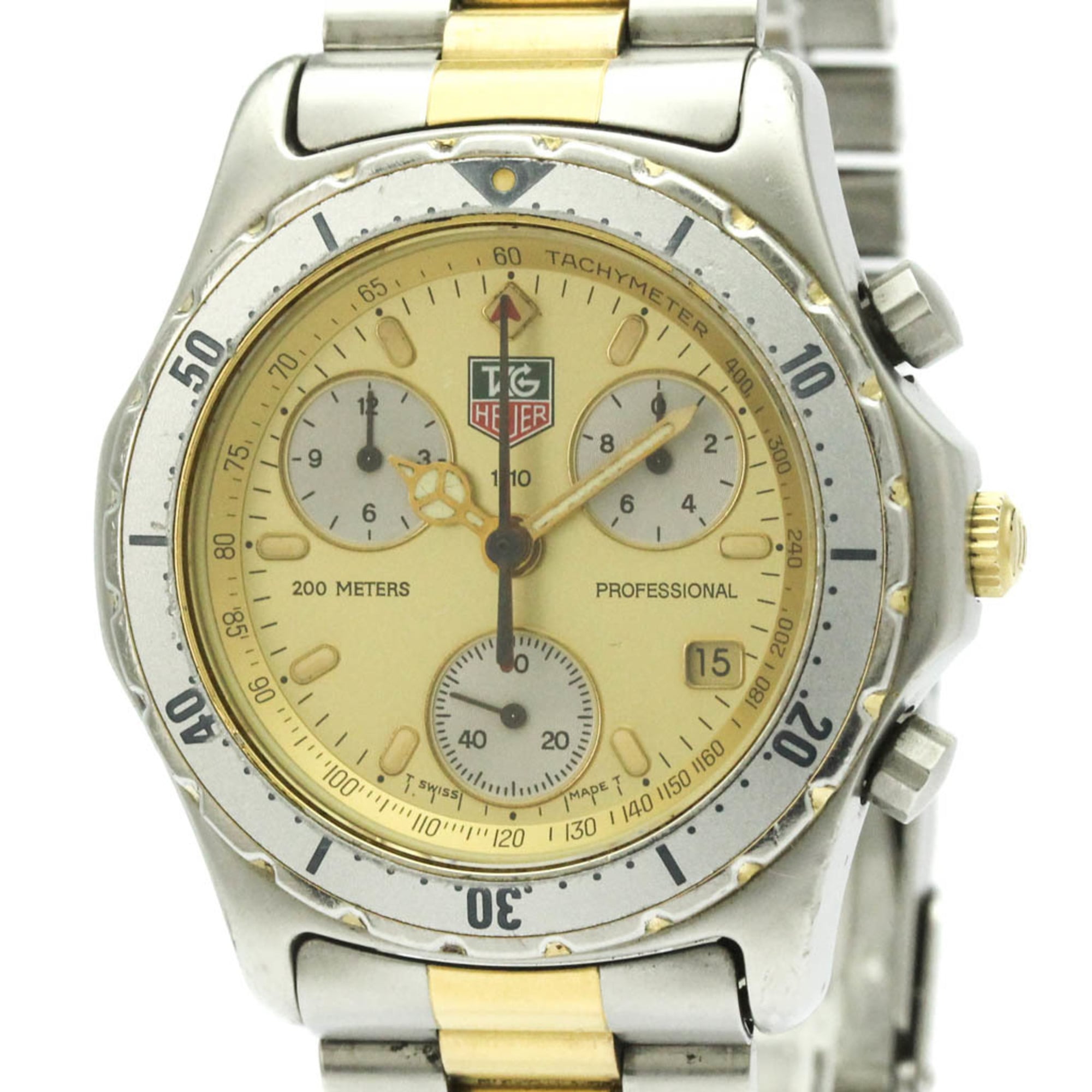 TAG HEUER 2000 Professional Chronograph Gold Plated Steel Watch CE1121 — Good