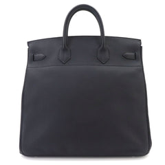 Haut a Courroies 40 Hermes Handbag Togo Black B Stamp Silver Hardware — Like New