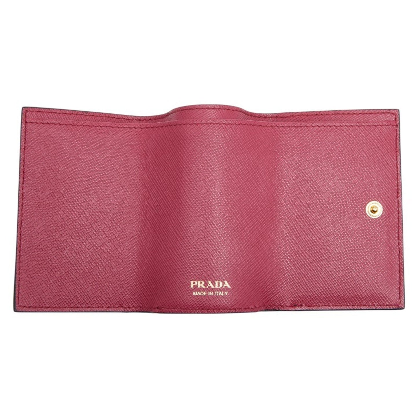 Prada Logo Tri-fold Wallet 1MH021 Black Sapphire Leather Women's PRADA