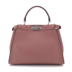 Fendi Selleria Peekaboo Regular 2-way Hand/Shoulder Handbag, Leather, Pink, 8BN290 — New - Store Return