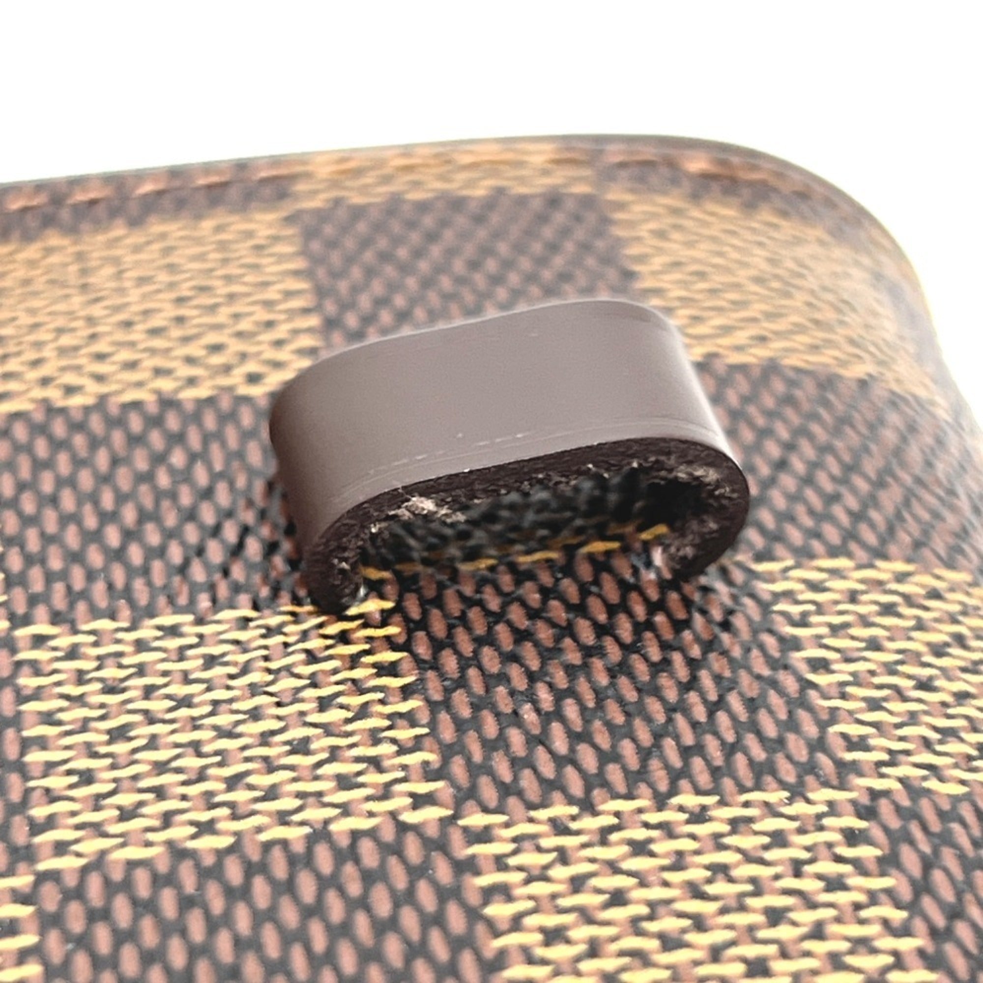 LOUIS VUITTON Florentine Pochette N51856, Special Order Order, Women's, Damier Canvas, Ebene Brown — Like New