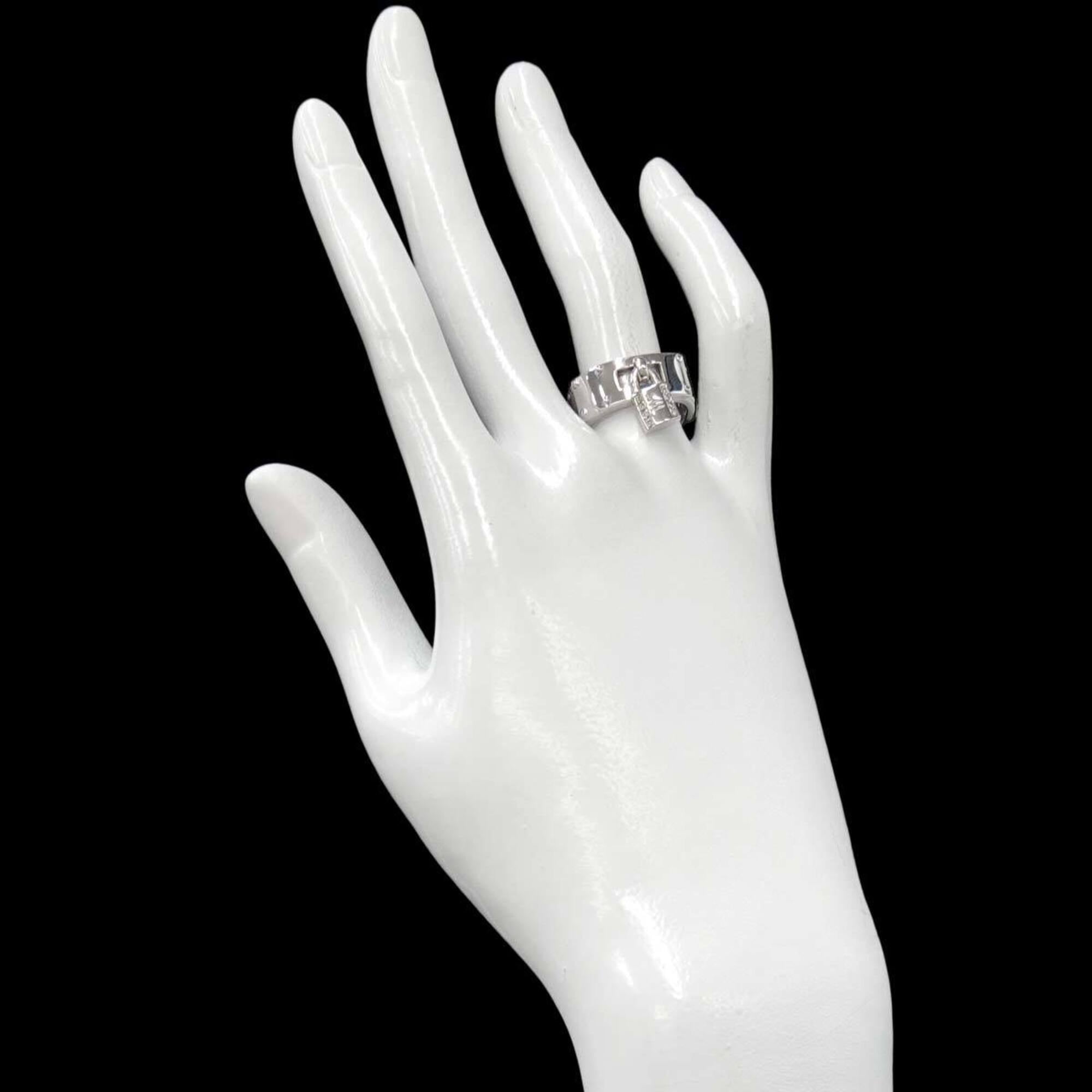 Hermes Kelly Ring #54, Diamond, 18K White Gold (750) — Like New