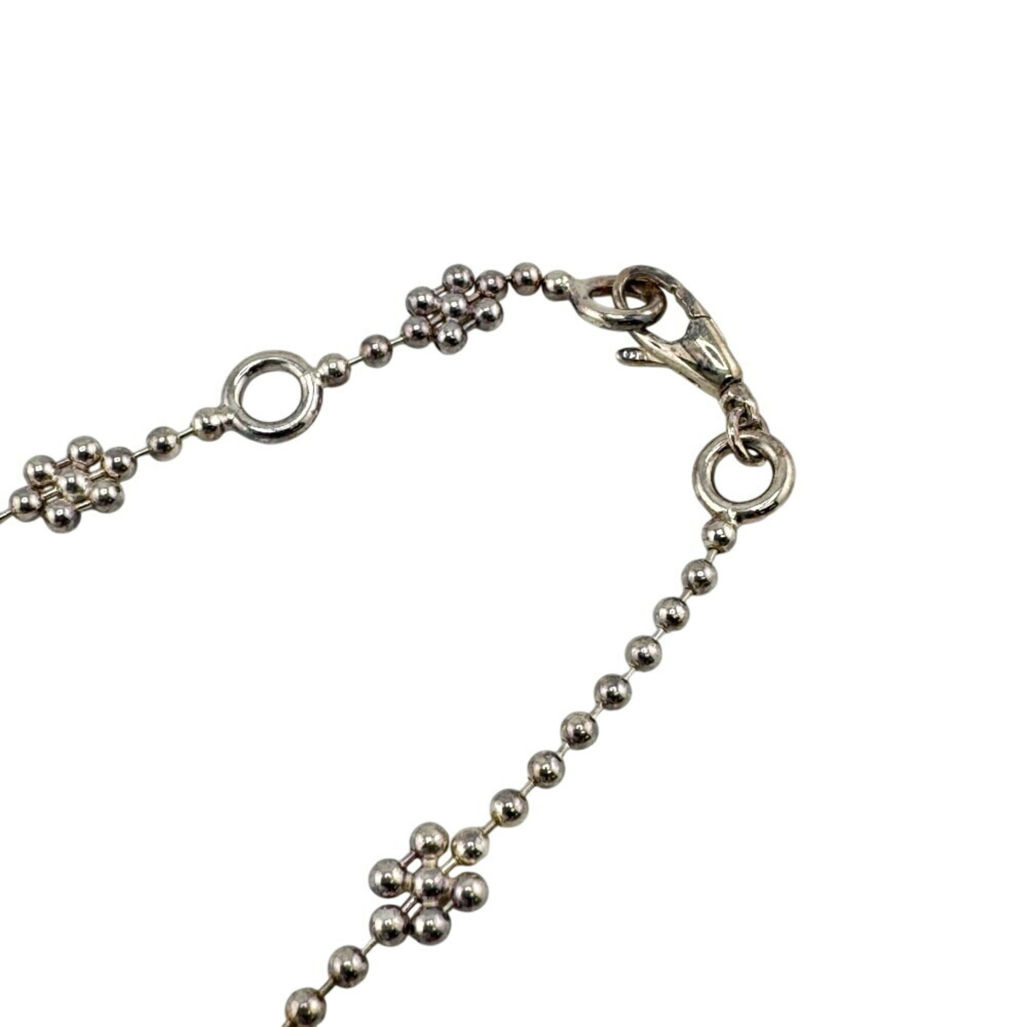 GUCCI Interlocking G Ball Chain Necklace in Silver