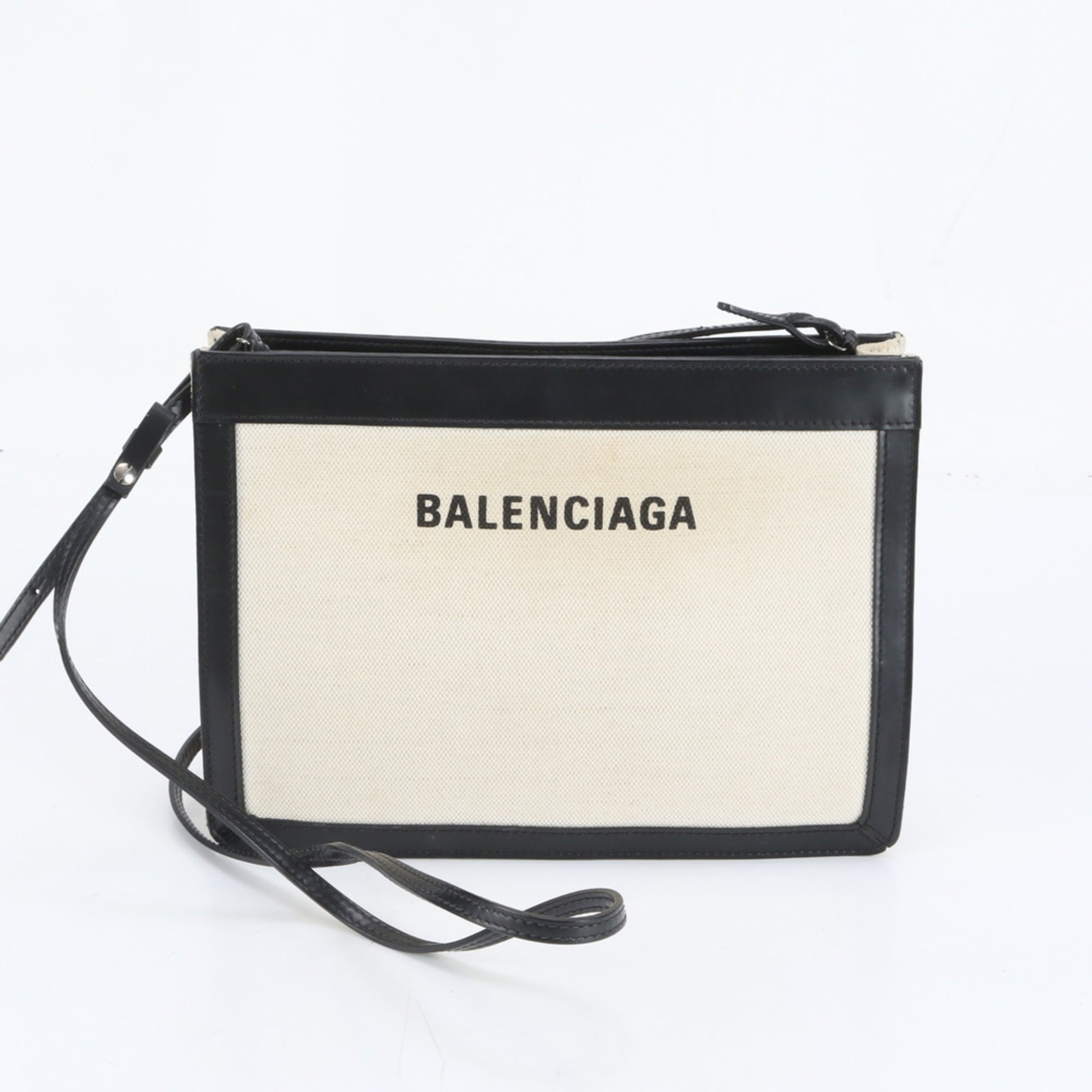Balenciaga Navy Pochette 339937 Leather Shoulder Bag/Crossbody Bag for Women