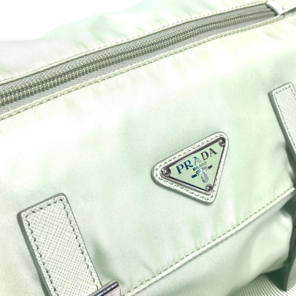 PRADA 1BD953 Triangle Plate Re-Nylon Shoulder Bag Nylon Women's ACQUA Aqua Green E-240920-15 — Like New