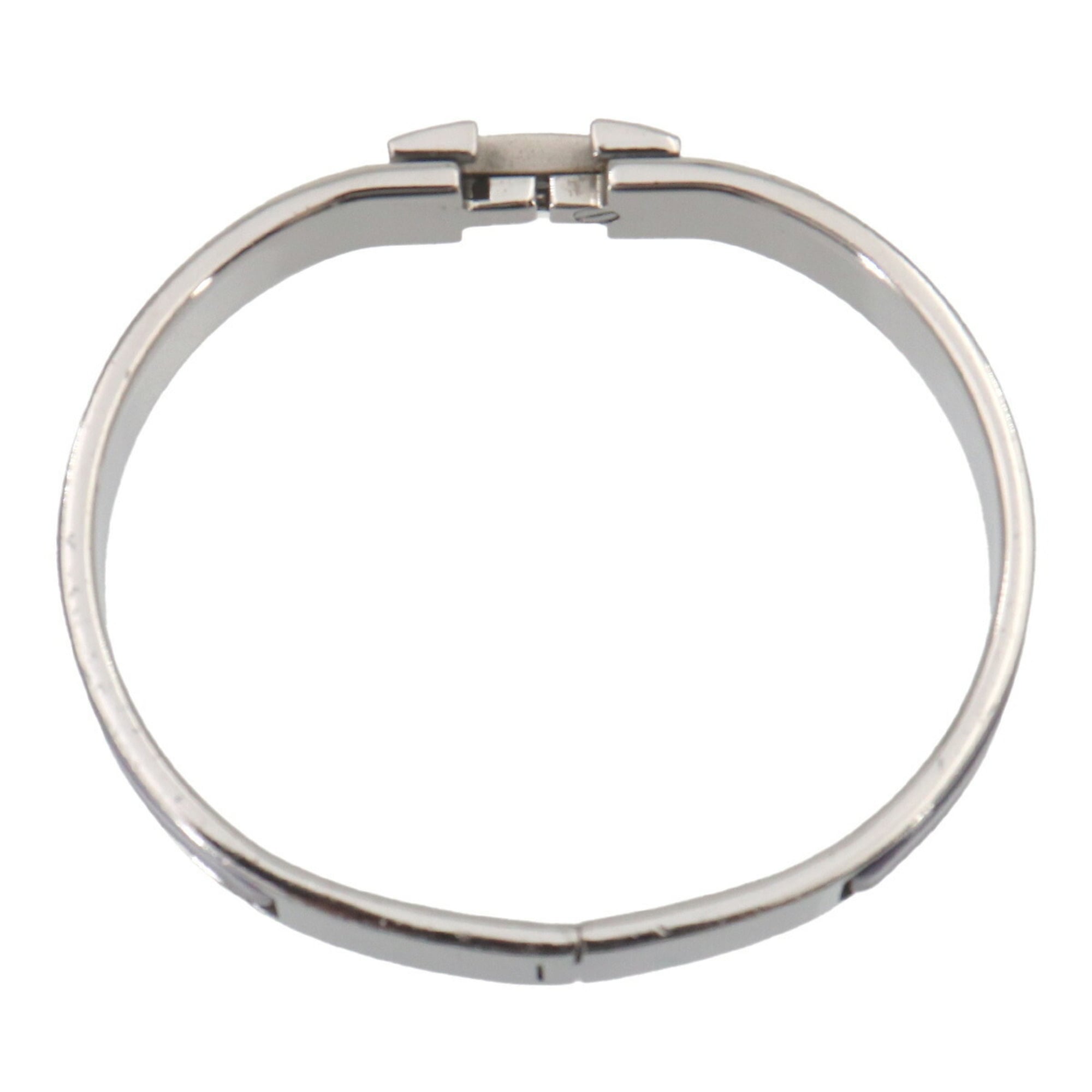 Hermes Clic H PM Bangle, Purple, Silver — Like New