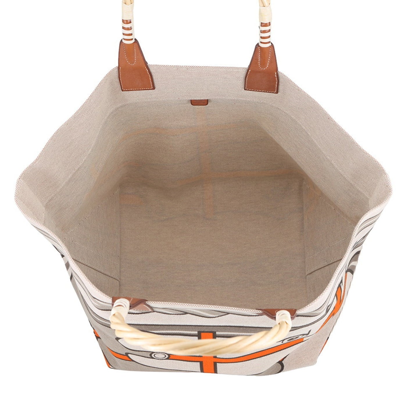 Hermes Hermès Steeple Large Tote Bag, Beige/Fauve Toile H/Barenia, □P Stamp