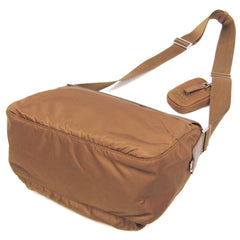 Prada Re-Nylon Crossbody Bag 1BD953 Men,Women Nylon,Leather Shoulder Bag Brown — Like New