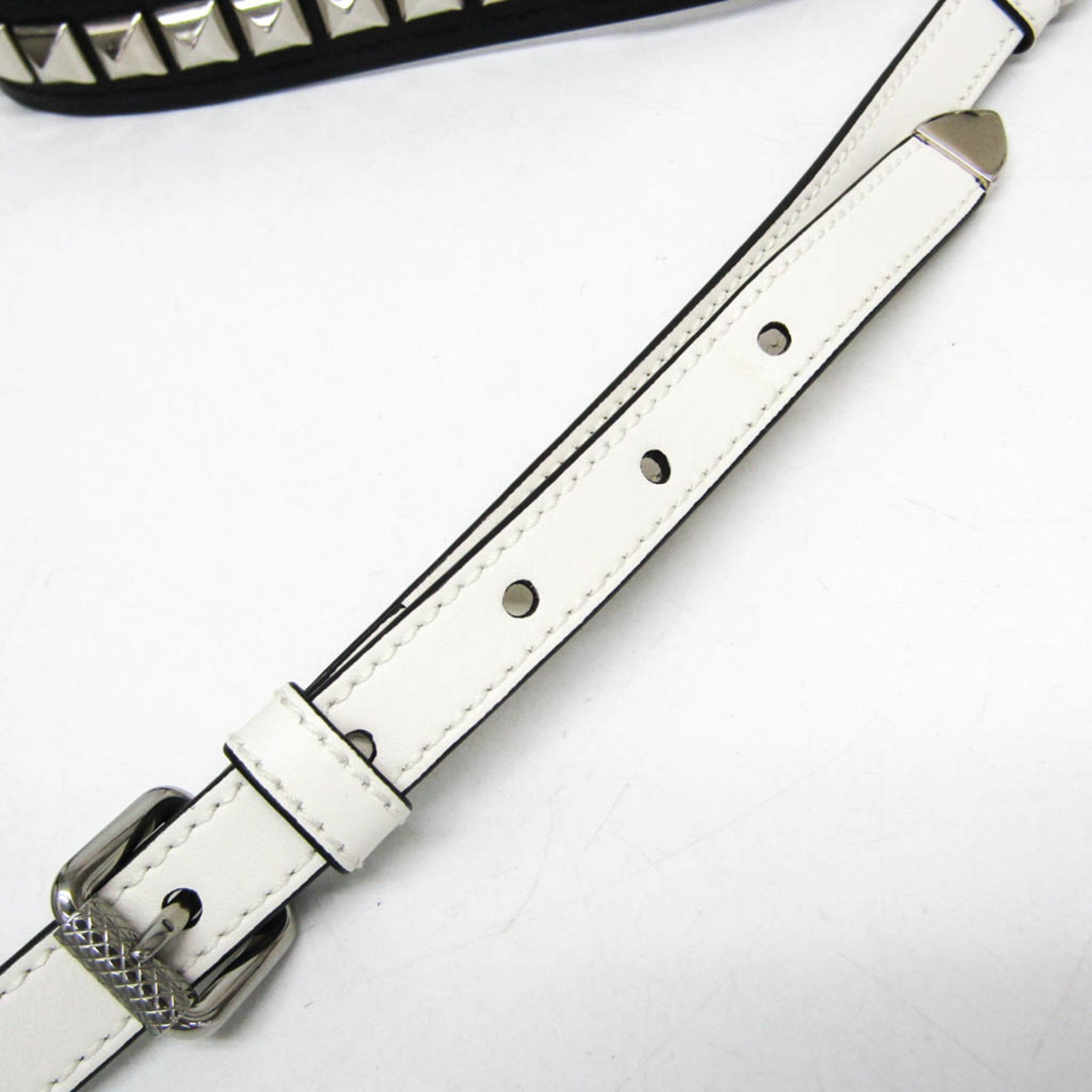 Prada Electra Studs 1BD120 Women's Leather Handbag,Shoulder Bag White — Like New