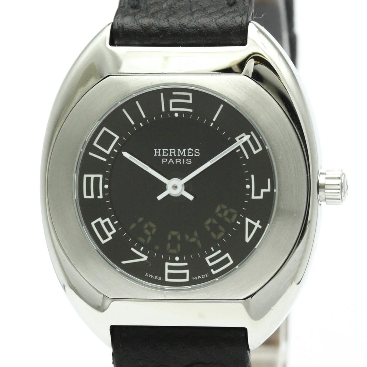 HERMES Espace Stainless Steel Quartz Ladies Watch ES1.210 Polished — Very Good
