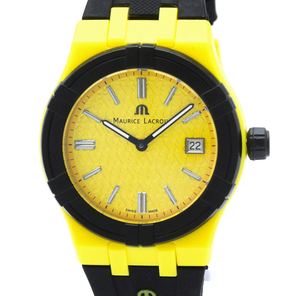 MAURICE LACROIX Aikon Tide Plastic Rubber Quartz Watch AI2008 — Very Good