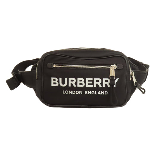 Burberry logo hip bag/waist bag in nylon material for women.