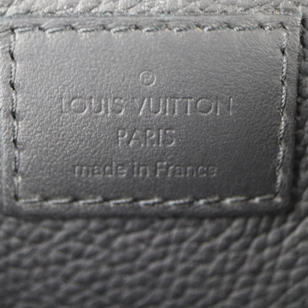 LOUIS VUITTON Louis Vuitton Take Off Sling Body Bag M57081 Grained Leather Noir Black LV Waist — Like New