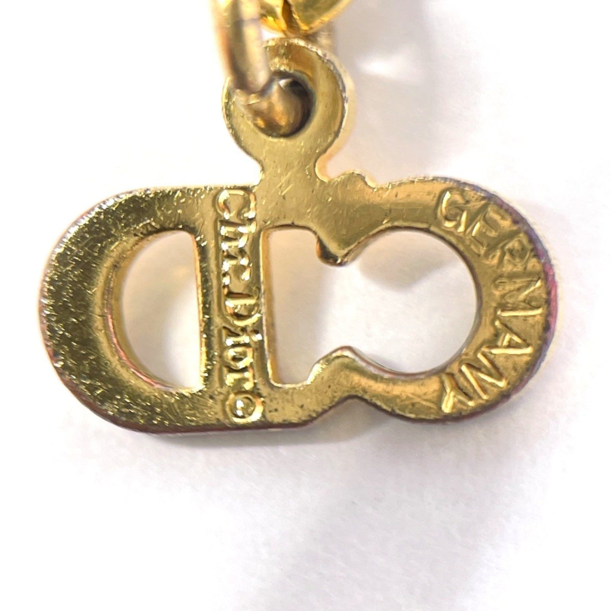 Christian Dior Curb Chain Necklace, Gold, Women's