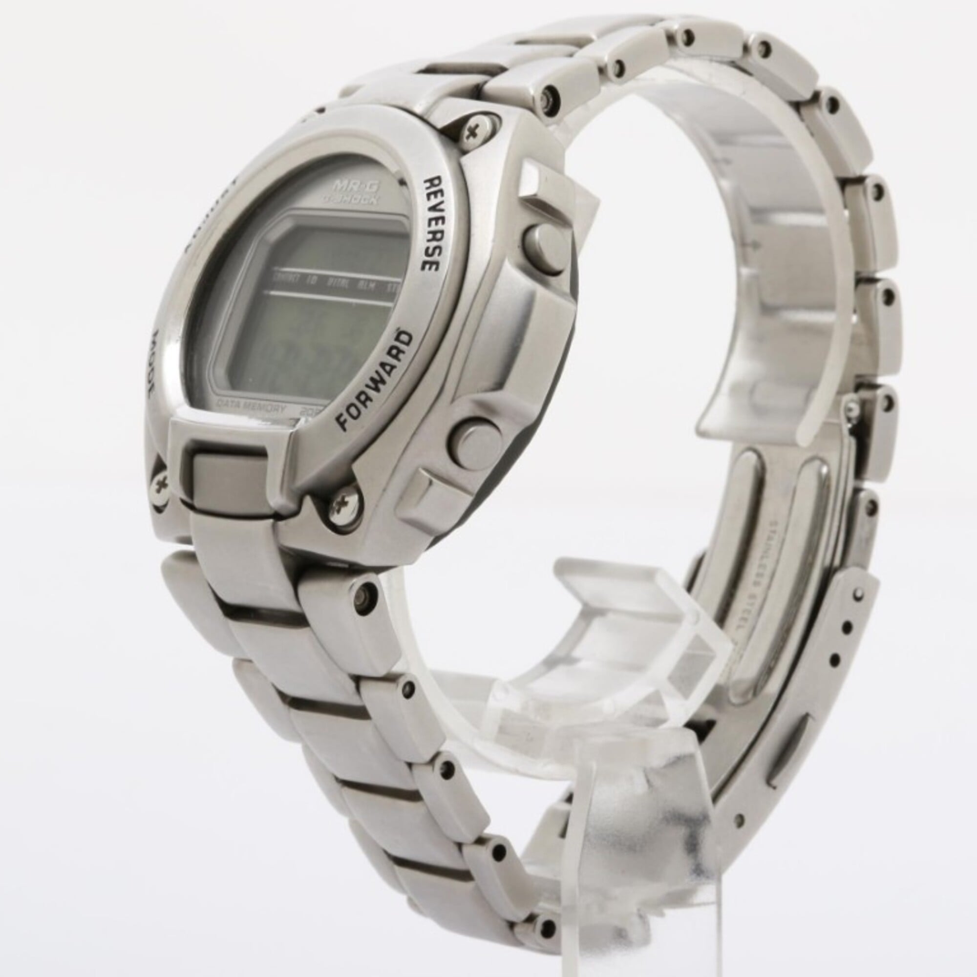 CASIO G-SHOCK MR-G MRG-200 Silver Stainless Steel Men's Digital Watch — Good