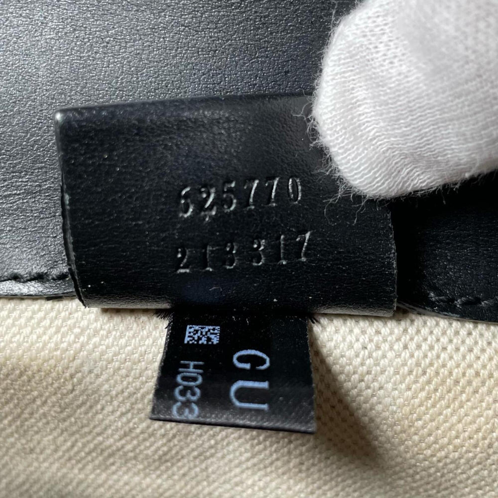 Gucci GUCCI Backpack GG Embossed Leather 625770 Black — Like New