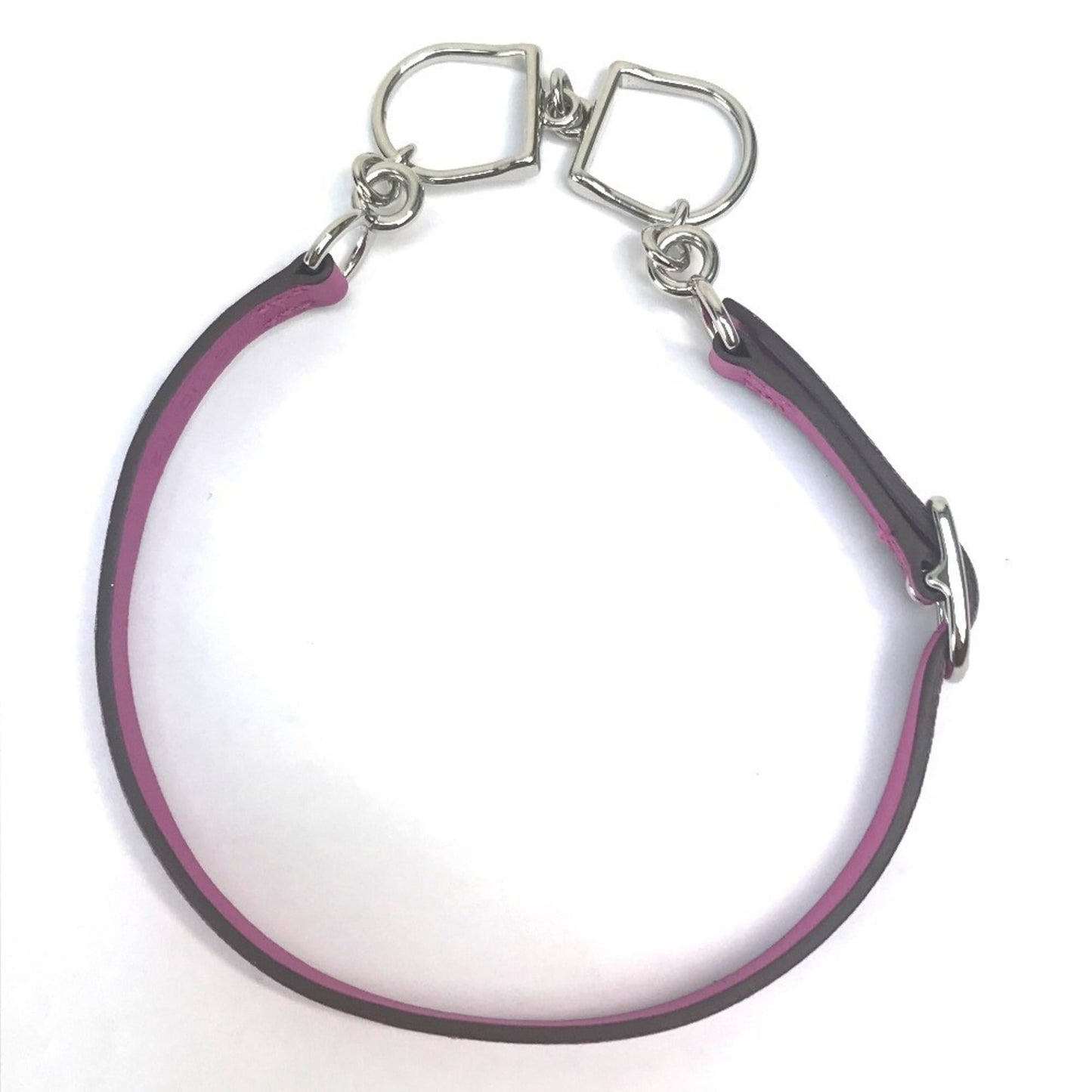 HERMES Etrier Double Tour Bracelet in Swift Leather, Purple, for Women